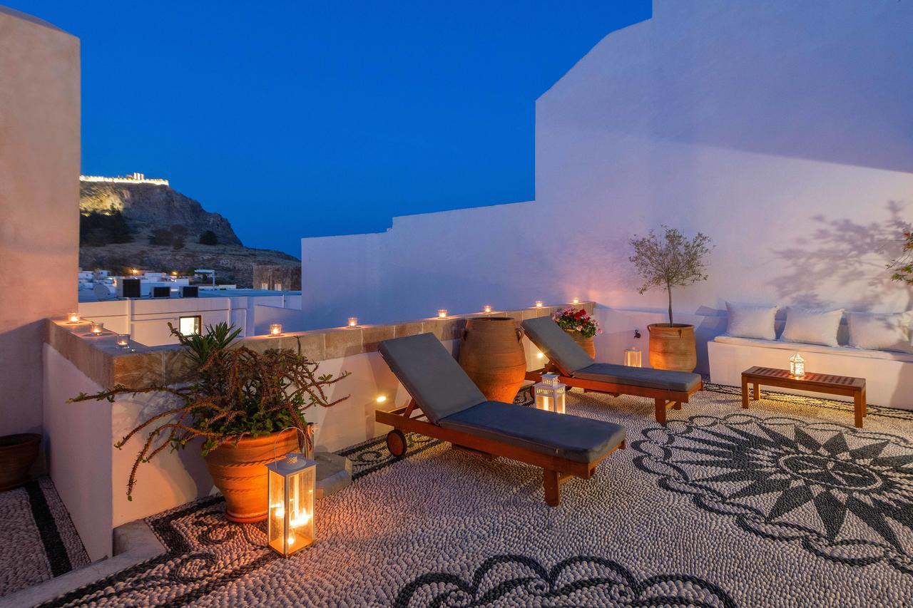 Villa Eleni With Hot Tub And Acropolis View リンドス エクステリア 写真